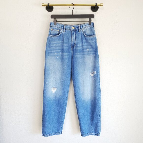 Anthropologie Denim - Anthropologie Pilcro 26 Med Wash Distressed High Rise The Breaker Relaxed Jeans